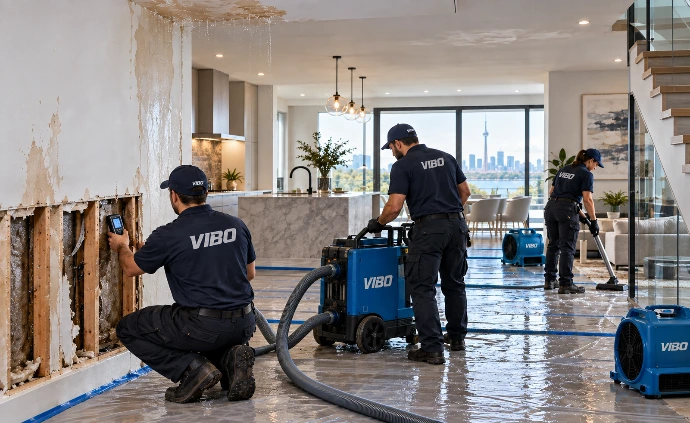 Water Damage Restoration in Modern Home