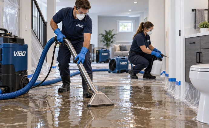 Professional Water Damage Restoration Crew