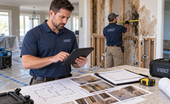 Home Restoration Inspection Team at Work