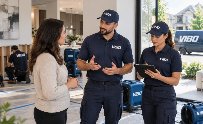 VIBO Restoration Team in a Modern Home