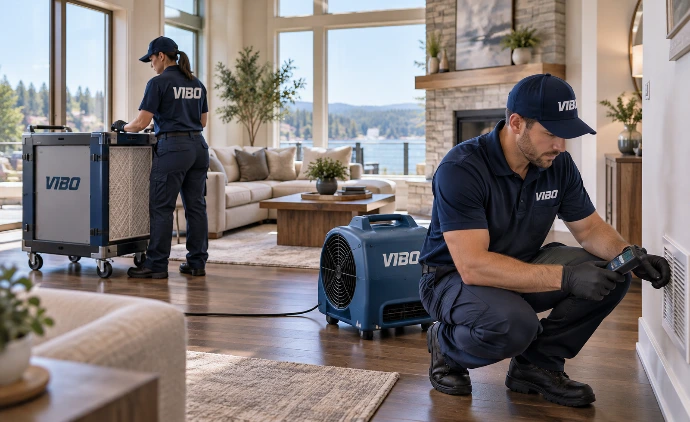 Professional Odor Removal in a Lakeside Living Room